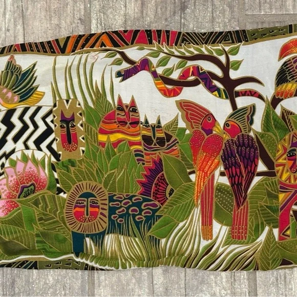 Colorful 48x10” Animal Print Scarf - Picture 7 of 16